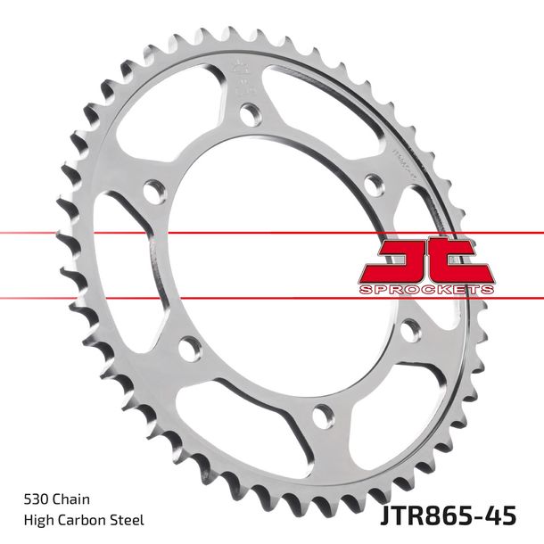 JT Sprockets 530 45Z tandwiel binnendiameter 125 mm boutcirkel 145 mm voor Yamaha FZR Genesis FZ A R Competition 600/750 ccm bouwjaar 1985 - 1994