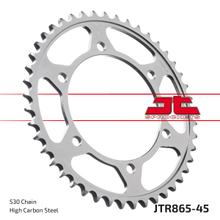 Piñón JT Sprockets 530 45Z, diámetro interior 125 mm, círculo de perno 145 mm para Yamaha FZR Genesis FZ A R Competition 600 / 750 ccm Año 1985 - 1994