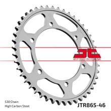 Coroa JT Sprockets 530 46D Diâmetro interno 125mm Círculo de furação 145mm para Yamaha FZR Genesis FZ A R Competition 600 / 750 ccm ano 1985 - 1994