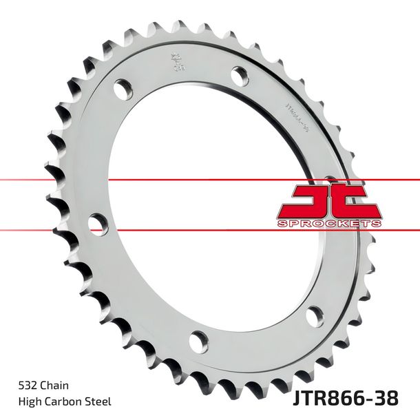 Pignon JT Sprocket 532 38Z, diamètre intérieur 130 mm, cercle de boulons 150 mm pour Yamaha YZF R Thunderace FZR Exup XJR SP GTS Omega A Competition Année 1987 - 2002