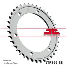 Coroa JT Sprockets 532 38Z Diâmetro interno 130mm Círculo de furação 150mm para Yamaha YZF R Thunderace FZR Exup XJR SP GTS Omega A Competition 750 - 1200 ccm Ano 1987 - 2002