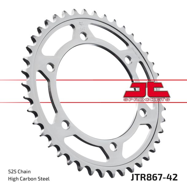Kettenrad JT Sprockets 525 42Z Innendurchmesser 125mm Lochkreis 145mm für Yamaha TDM 850 ccm Bj. 1991 - 2001