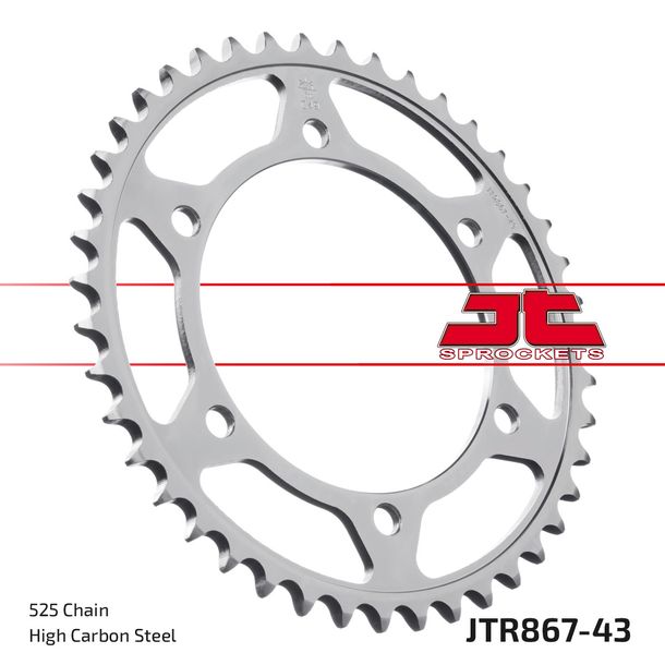 Kettenrad JT Sprockets 525 43Z Innendurchmesser 125mm Lochkreis 145mm für Yamaha TDM 850 ccm Bj. 1991 - 2001