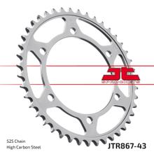 Coroa JT Sprockets 525 43D diâmetro interno 125mm círculo de furação 145mm para Yamaha TDM 850 ccm ano 1991 - 2001