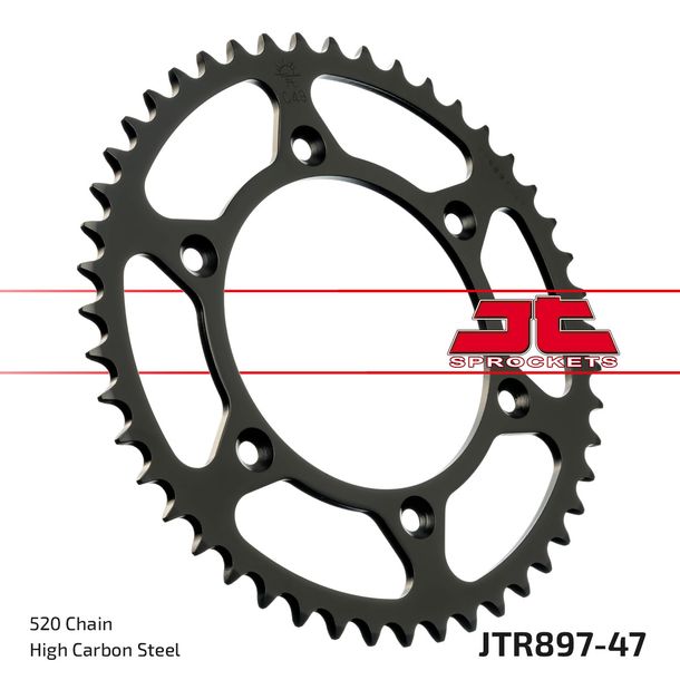 Kettenrad JT Sprockets 520 47Z Innendurchmesser 125mm Lochkreis 150mm für KTM LC4 Adventure R SMC ABS 125 - 901 ccm