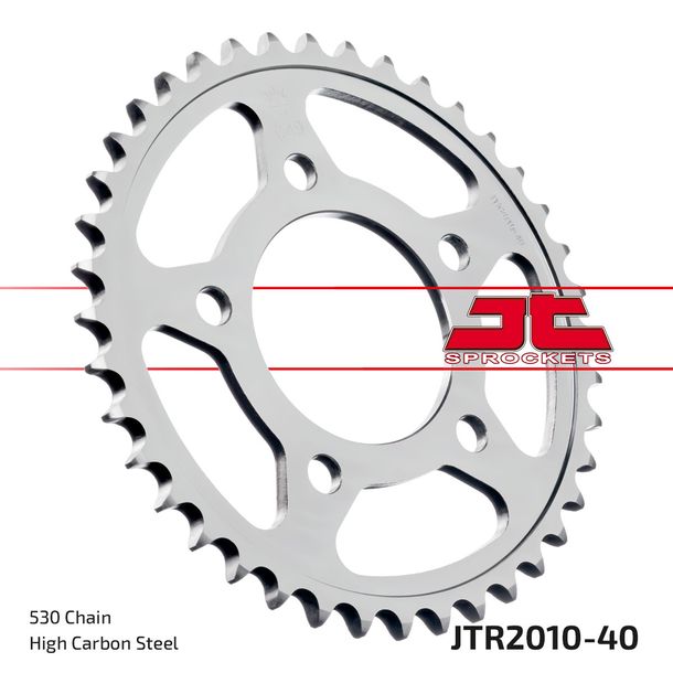 Pignon JT Sprockets 530 40Z, diamètre intérieur 80 mm, cercle de boulons 110 mm pour Triumph Tiger Speed Triple i Thunderbird Sport Daytona Sprint Trophy Année 1992 - 2004