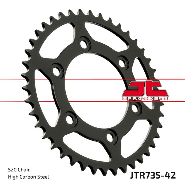 Kettenrad JT Sprockets 520 42Z Innendurchmesser 100mm Lochkreis 124mm für Ducati Monster i.e. Dark SS FE Carenata i.e S 350 - 907 ccm Bj. 1988 - 2014