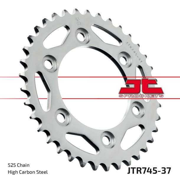Kettenrad JT Sprockets 525 37Z Innendurchmesser 100mm Lochkreis 124mm für Ducati Monster S4 ST 4 S Dark i.e. 2 ST4 Sportclassic GT Touring Sport SS Bj. 1997 - 2017