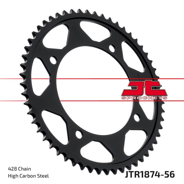 Kettenrad JT Sprockets 428 56Z Innendurchmesser 125mm Lochkreis 145mm für Yamaha XVS Drag Star Dragstar 125 / 250 ccm Bj. 2000 - 2004