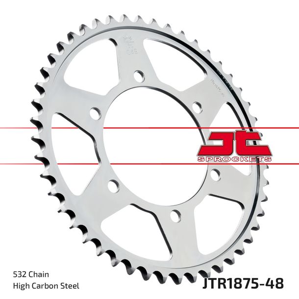 Pignon JT Sprocket 532 48Z, diamètre intérieur 110 mm, cercle de boulons 130 mm pour Yamaha YZF-R6 600 ccm Année 2003 - 2007