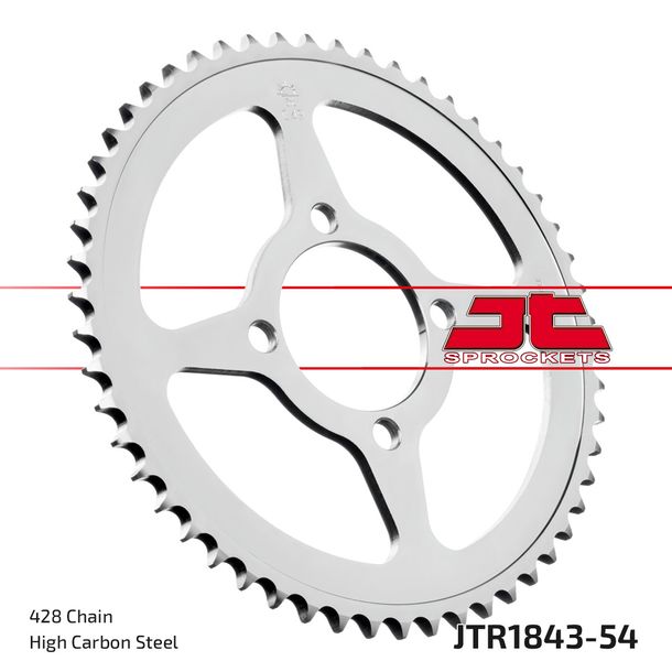 Kettenrad JT Sprockets 428 54Z Innendurchmesser 62mm Lochkreis 80mm für Yamaha TT-R 125 ccm Bj. 2000 - 2021