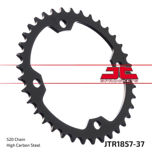 Kettenrad JT Sprockets 520 37Z Innendurchmesser 125mm Lochkreis 145mm für Yamaha YFZ Performance Race R X Special Bill Balance, SMC Black Hawk S YFM