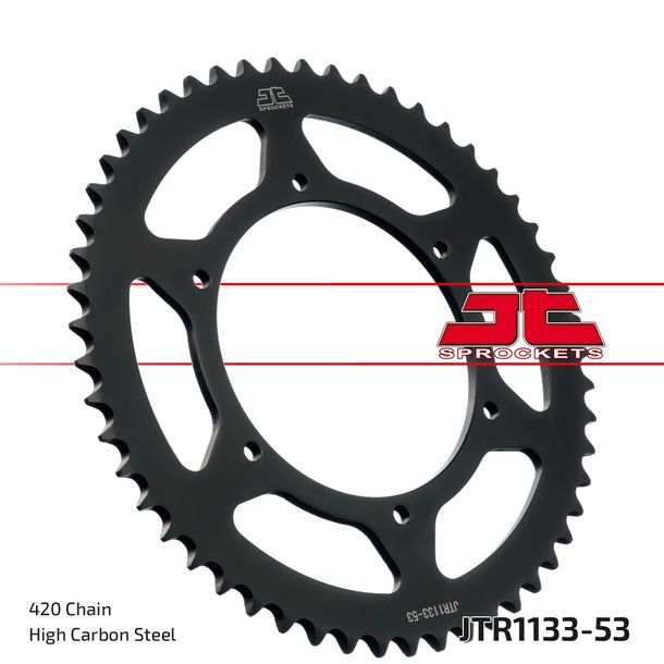 Pignon JT Sprocket 420 53Z, diamètre intérieur 108 mm, cercle de boulons 123 mm pour Aprilia SX, Derbi Senda SM DRD X-Treme Pro Racing R RS4 Ltd Edition