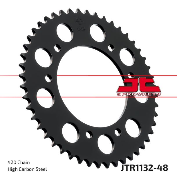 Kettenrad JT Sprockets 420 48Z Innendurchmesser 102mm Lochkreis 125mm für Derbi Senda SM DRD X-Treme Pro Racing, Aprilia RX R Rieju RR X-Race Ltd Edition