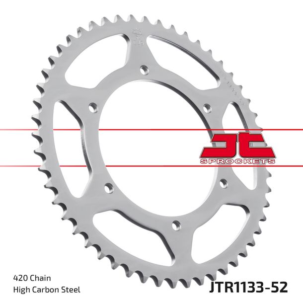 Kettenrad JT Sprockets 420 52Z Innendurchmesser 108mm Lochkreis 123mm für Aprilia SX, Derbi Senda SM DRD X-Treme Pro Racing R RS4 Ltd Edition RS Motorhispania