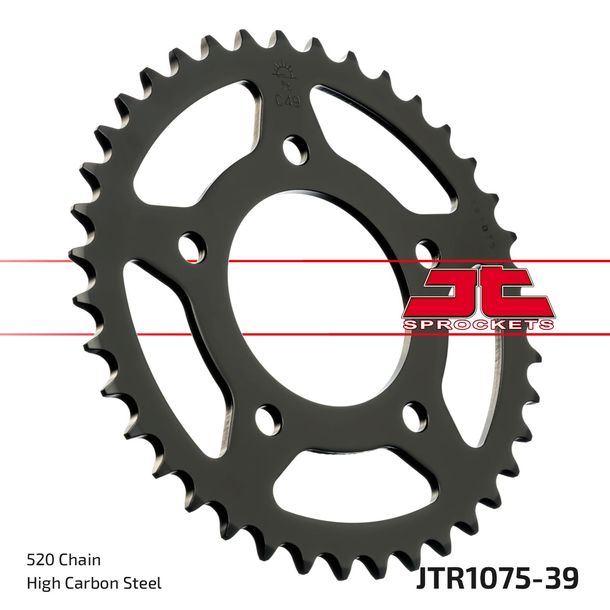 JT Sprockets 520 39T sprocket inner diameter 80mm bolt circle 110mm for Kymco Maxxer LC MXU KXR i Wide Venox, Honda CB N 250 - 450 ccm