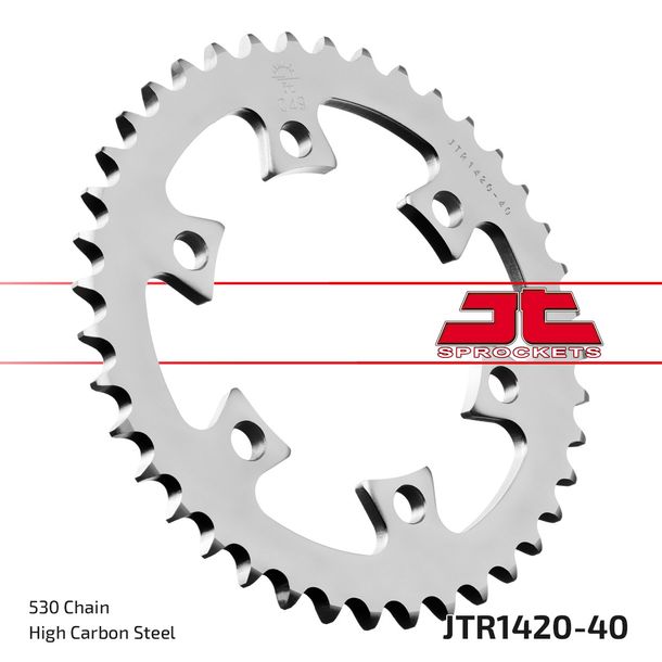 Kettenrad JT Sprockets 530 40Z Innendurchmesser 110mm Lochkreis 130mm für Bombardier - Can-am DS Baja X 650 ccm