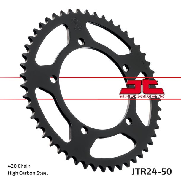 Kettenrad JT Sprockets 420 50Z Innendurchmesser 105mm Lochkreis 120mm für Generic Trigger SM, Aprilia RX X-Enduro KSR-Moto TR MX Malaguti XTM X Keeway