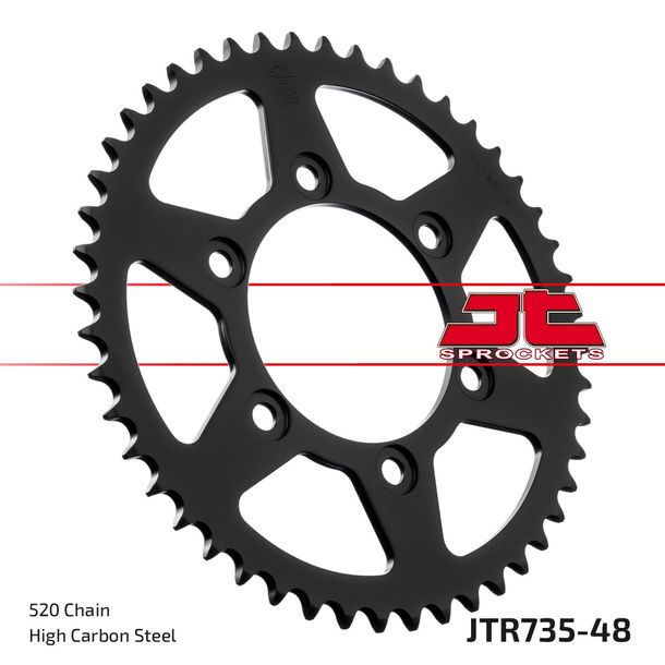 Kettenrad JT Sprockets 520 48Z Innendurchmesser 100mm Lochkreis 124mm für Ducati Monster i.e. Dark SS FE Carenata i.e S 350 - 907 ccm Bj. 1988 - 2014