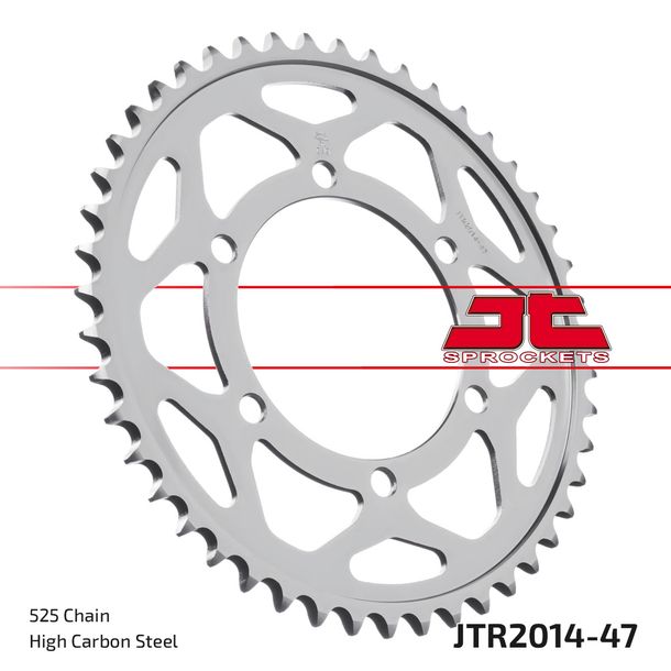 Pignon JT Sprockets 525 47Z pour Triumph Daytona R Street Triple Speed Twin Bonneville S Tiger XC ABS Scrambler EFI XCA XRX RS 660 - 1200 ccm Année 2006 - 2021