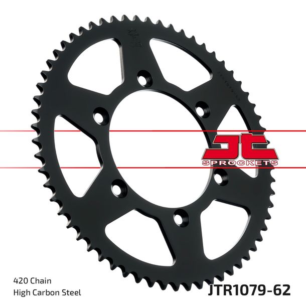 Pignon JT Sprockets 420 62Z, diamètre intérieur 110 mm, cercle de boulons 130 mm pour CPI Supermoto Supercross, Beeline SMX Black Tiger SX 50 ccm