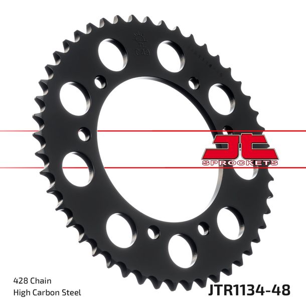 Pignone JT 428 48Z, diametro interno 105 mm, circonferenza 125 mm per HM CRE Derapage RR, Rieju Marathon AC Cross Supermoto Derbi Senda R 4V DRD SM LC
