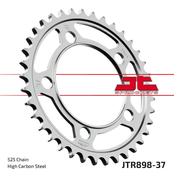 Pignon JT Sprockets 525 37Z, diamètre intérieur 101 mm, cercle de boulons 124 mm pour KTM Super Duke R Supermoto T LC8 Enduro 950 / 990 ccm Année 2005 - 2013