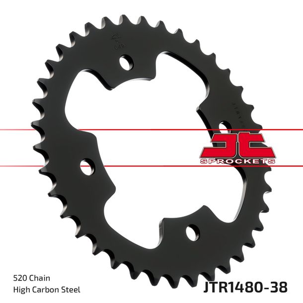 Pignon JT Sprockets 520 38Z, diamètre intérieur 101 mm, cercle de boulons 127 mm pour Polaris Outlaw S.E. RS.E. S Predator Troy Lee E LE MXR 90 - 525