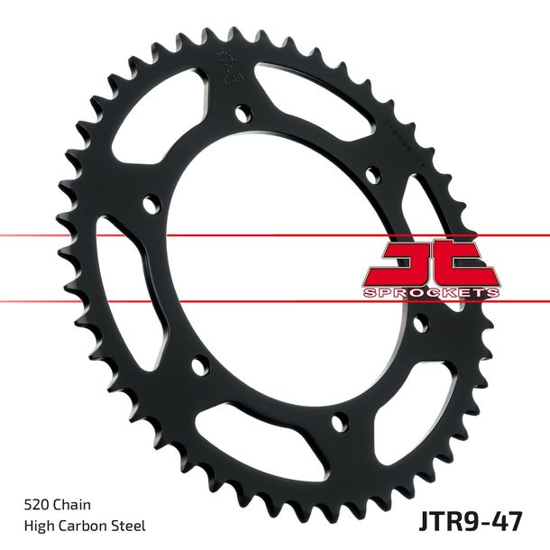 Pignon JT Sprockets 520 47Z, diamètre intérieur 136 mm, cercle de boulons 154 mm pour BMW G X Moto 650 ccm Année 2007 - 2010