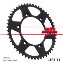 Piñón JT Sprockets 520 51Z, diámetro interior 130 mm, círculo de perno 152 mm para BMW G X 450 ccm Año 2008 - 2011