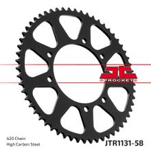 Kettenrad JT Sprockets 420 58Z vnitřní průměr 105mm rozteč otvorů 125mm pro Rieju MRT, Aprilia SX Derbi Senda SM DRD X-Treme Pro Racing Yamaha DTR X RX