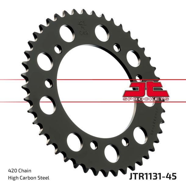 Kettenrad JT Sprockets 420 45Z Innendurchmesser 105mm Lochkreis 125mm für Rieju MRT, Aprilia SX Derbi Senda SM DRD X-Treme Pro Racing Yamaha DTR X RX