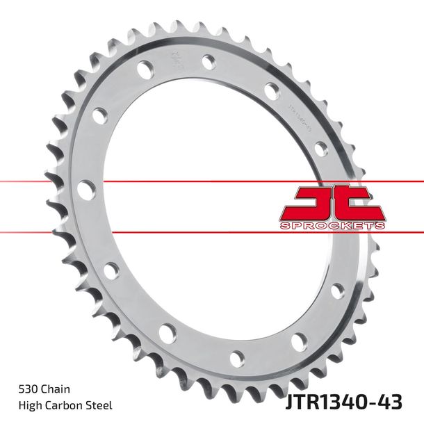 Kettenrad JT Sprockets 530 43Z für Honda CB R RA VFR F X Crossrunner V-Tec ABS 750 - 1000 ccm Bj. 1990 - 2016