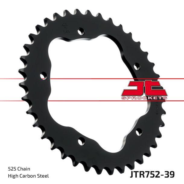 Coroa JT Sprockets 525 39D para suporte de coroa, Ducati Monster S ABS S2R Evo S4R Hypermotard R Multistrada DS SPS Biposto 796 - 1100 ccm Ano 1994 - 2014