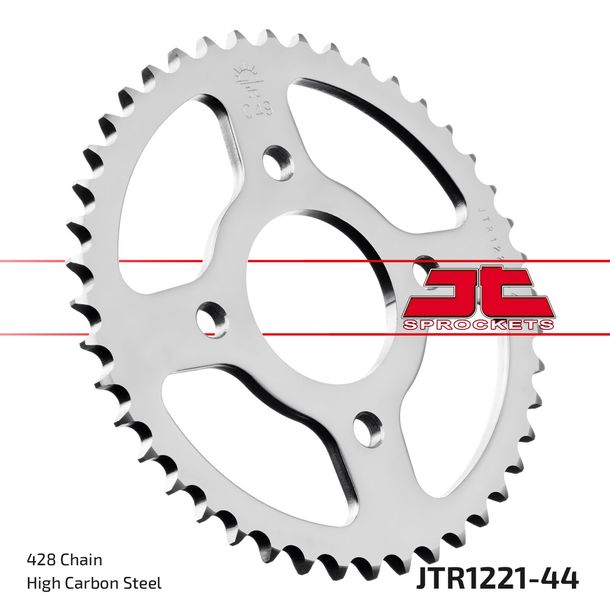 Pignon JT Sprockets 428 44Z, diamètre intérieur 58 mm, cercle de boulons 90 mm pour Honda CBR R CBF CB F 125 ccm Année 2011 - 2020
