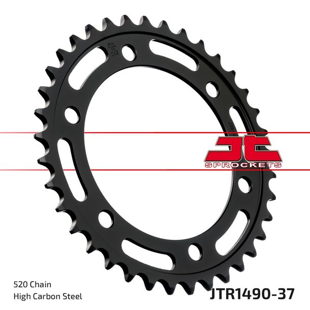 JT Sprockets 520 37Z sprocket inner diameter 120mm bolt circle 140mm for Suzuki GSX-R, Kawasaki W EN C 250 - 800 ccm Year 1989 - 2017