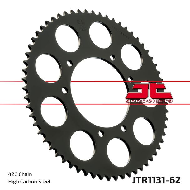 Pignon JT Sprockets 420 62Z, diamètre intérieur 105 mm, cercle de boulons 125 mm pour Rieju MRT, Aprilia SX Derbi Senda SM DRD X-Treme Pro Racing Yamaha