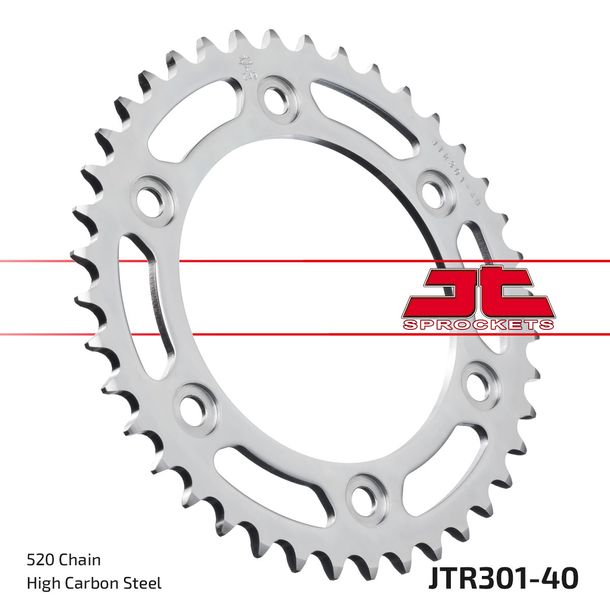 Pignone JT 520 40Z, diametro interno 125 mm, foro circolare 153 mm per Honda XR R L CRF Rally 250 - 650 ccm Anno 1990 - 2021