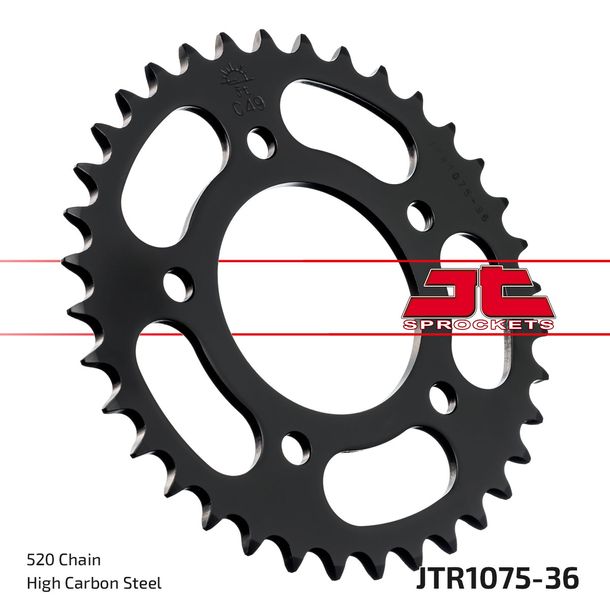 JT Sprockets 520 36T sprocket inner diameter 80mm bolt circle 110mm for Kymco Venox, Honda CB N 250 / 400 ccm Year 1983 - 2013