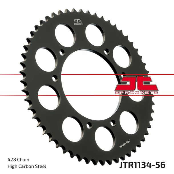 Pignon JT Sprockets 428 56T, diamètre intérieur 105 mm, cercle de boulons 125 mm pour HM CRE Derapage RR, Rieju Marathon AC Cross Supermoto Derbi Senda