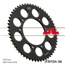 Coroa JT Sprockets 428 56D Diâmetro interno 105mm Círculo de furação 125mm para HM CRE Derapage RR, Rieju Marathon AC Cross Supermoto Derbi Senda R 4V DRD