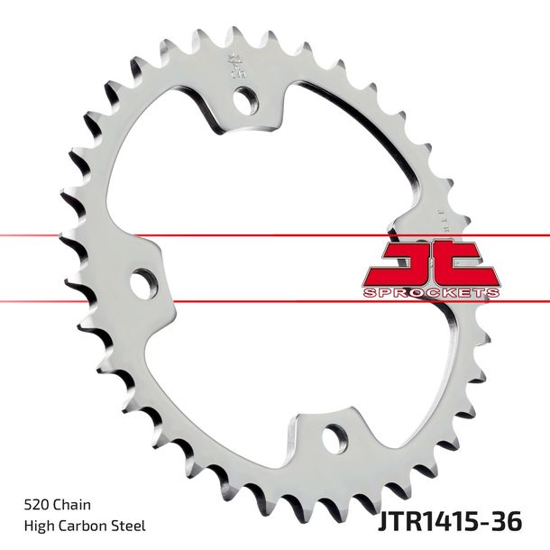 JT Sprockets 520 36T sprocket inner diameter 110mm bolt circle 130mm for Dinli Special S, Kawasaki KFX R 450 / 460 ccm