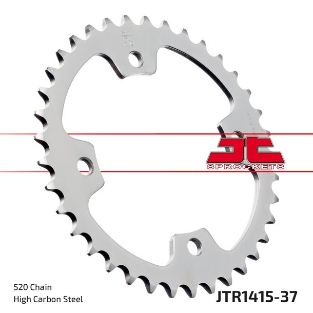 Pignon JT Sprockets 520 37Z, diamètre intérieur 110 mm, cercle de boulons 130 mm pour Dinli Special S, Kawasaki KFX R 450 / 460 ccm