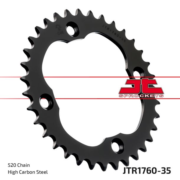 Pignon JT Sprockets 520 35Z, diamètre intérieur 113 mm, cercle de boulons 137 mm pour Suzuki LT-Z Quadsport LT-R Quadracer 400 / 450 ccm