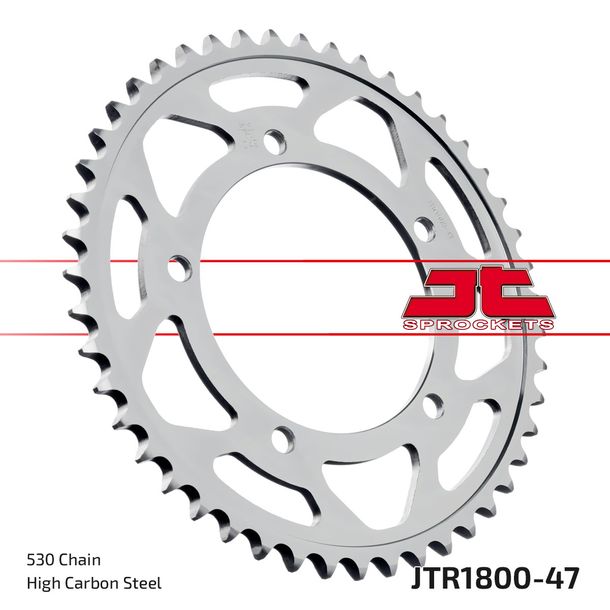 Pignon JT Sprockets 530 47Z, diamètre intérieur 120 mm, cercle de boulons 140 mm pour Suzuki GSX FA F GSF Bandit SA GSX-R N S B-King ABS 955 - 1300 ccm Année 2000 - 2021