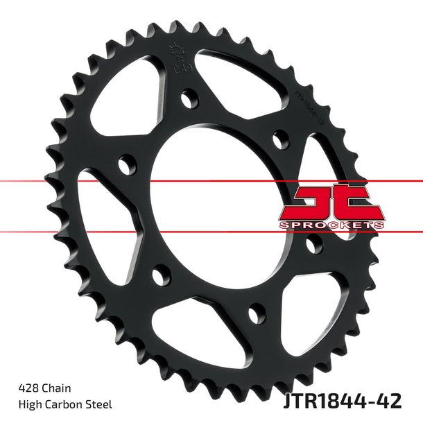 Pignon JT Sprockets 428 42Z, diamètre intérieur 76 mm, cercle de boulons 100 mm pour Yamaha MT- ABS YZF-R YZF R 125 ccm Année 2008 - 2022