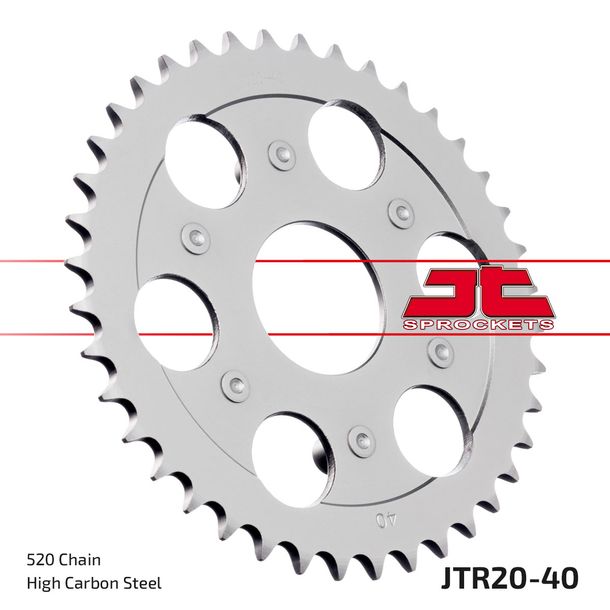 Kettenrad JT Sprockets 520 40Z Innendurchmesser 58mm Lochkreis 110mm für Aprilia Classic Red Rose AE 125 ccm