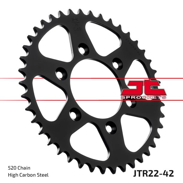 JT Sprockets 520 42Z tandwiel binnendiameter 80 mm boutcirkel 106 mm voor Aprilia SX MX Rx ETX N P Tuareg Rally M 125 cc bouwjaar 1989 - 2014