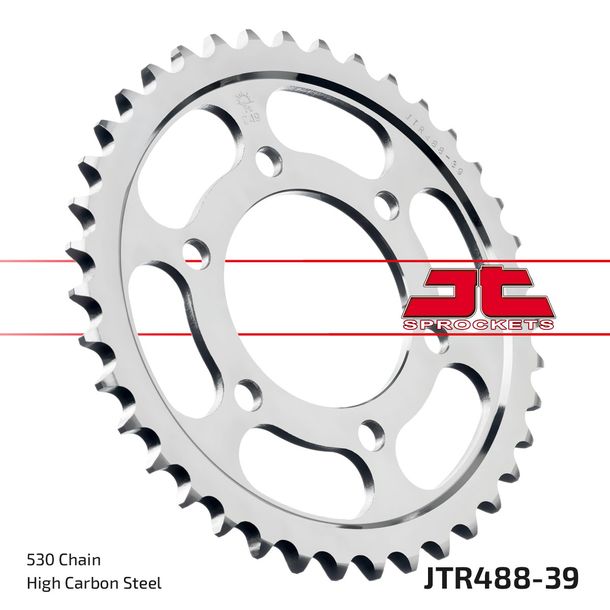 JT Sprockets 530 39Z sprocket inner diameter 80mm bolt circle 104mm for Kawasaki ZX-9R Ninja ZRX S R ZXR ZX-12 ZR A 400 - 1200 ccm Year 1976 - 2006