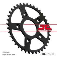 Kettenrad JT Sprockets 520 38Z vnitřní průměr 62mm rozteč otvorů 108mm pro Aprilia RS Extrema Replica, Cagiva Mito EV Tuono Raptor Planet 125 / 600 ccm r. v. 1986 - 2014